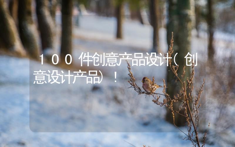 100件創(chuàng)意產(chǎn)品設(shè)計(jì)(創(chuàng)意設(shè)計(jì)產(chǎn)品)