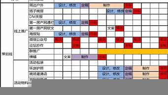 公司全年活動計劃表（公司全年活動計劃表格）